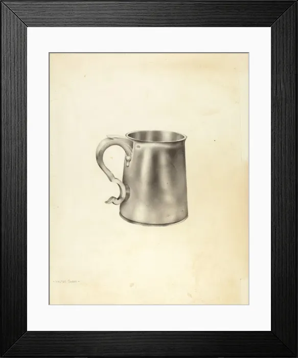 Framed Print : Silver Mug, c. 1938. Creator: Walter Doran Framed Print : Silver Mug, c. 1938. Creator: Walter Doran