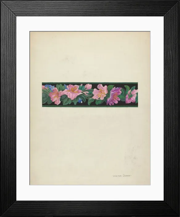Framed Print : Wallpaper Border, c. 1939. Creator: Walter Doran Framed Print : Wallpaper Border, c. 1939. Creator: Walter Doran