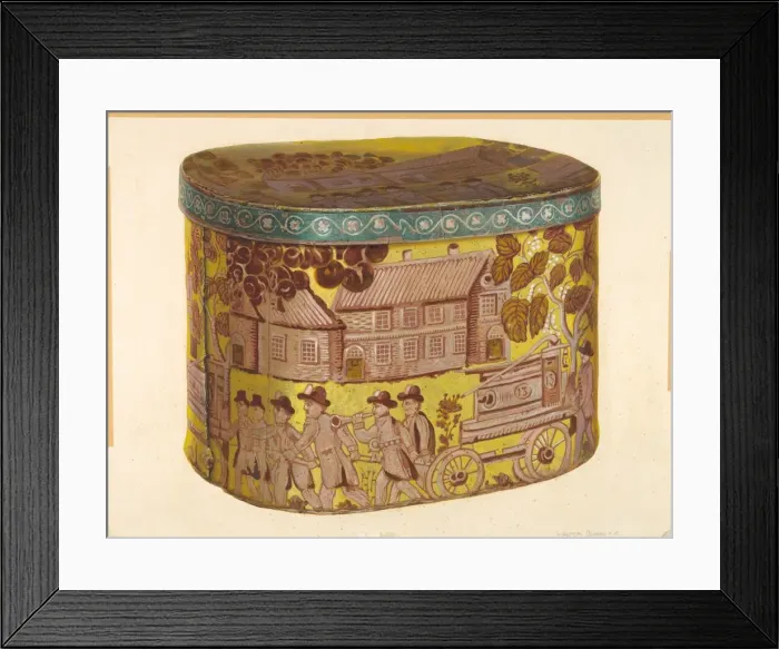 Framed Print : Bandbox - Firemen Scene, c. 1939. Creator: Walter Doran Framed Print : Bandbox - Firemen Scene, c. 1939. Creator: Walter Doran