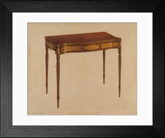 Framed Print : Card Table, c. 1939. Creator: Leo Drozdoff Framed Print : Card Table, c. 1939. Creator: Leo Drozdoff