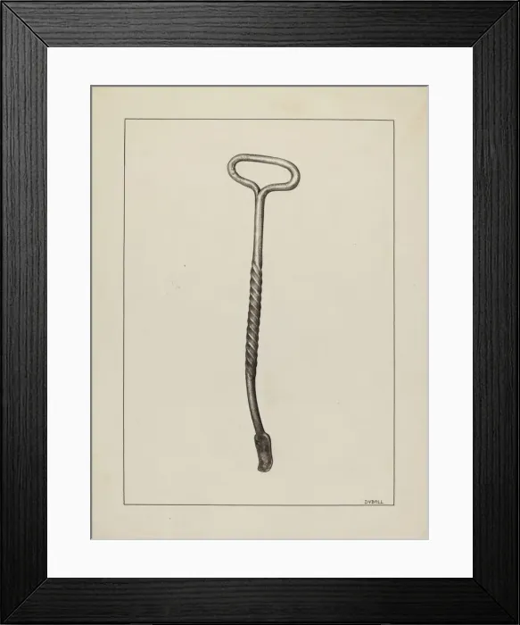 Framed Print : Stove Lid Lifter, c. 1937. Creator: Adelaide Dyball Framed Print : Stove Lid Lifter, c. 1937. Creator: Adelaide Dyball