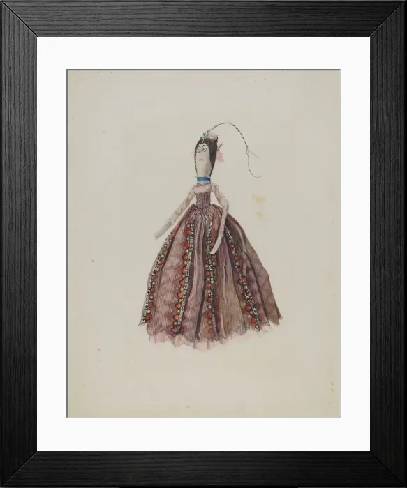 Framed Print : Rag Doll Bodice, c. 1936. Creator: Cecily Edwards Framed Print : Rag Doll Bodice, c. 1936. Creator: Cecily Edwards