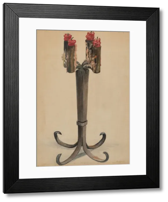 Framed Print : Candlestick, c. 1936. Creator: Cecily Edwards Framed Print : Candlestick, c. 1936. Creator: Cecily Edwards