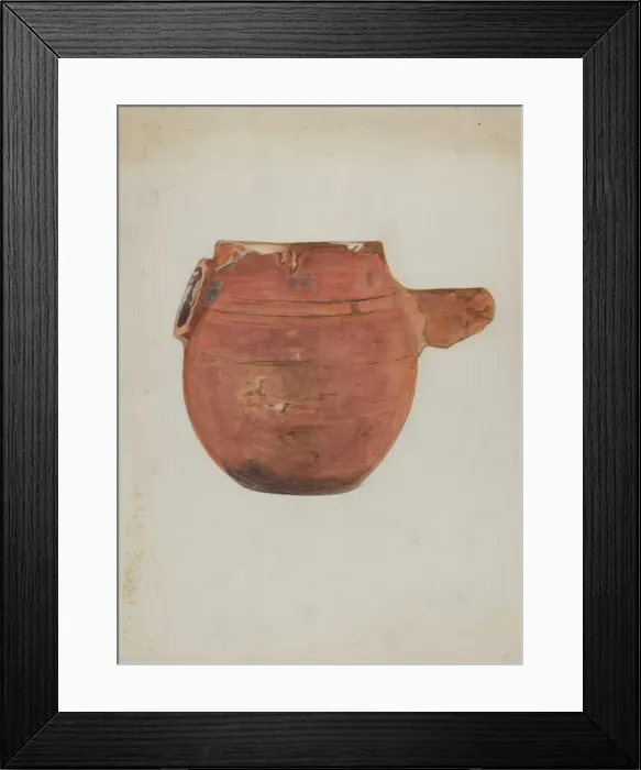 Framed Print : Terra Cotta Pot, c. 1936. Creator: Cecily Edwards Framed Print : Terra Cotta Pot, c. 1936. Creator: Cecily Edwards