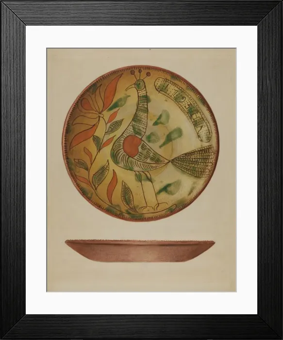 Framed Print : Plate, c. 1940. Creator: Hedwig Emanuel Framed Print : Plate, c. 1940. Creator: Hedwig Emanuel