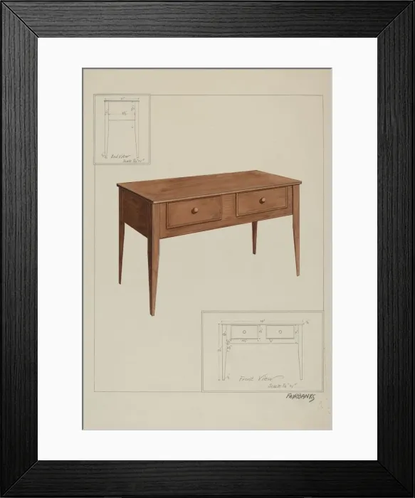 Framed Print : Side Board, c. 1937. Creator: George Fairbanks Framed Print : Side Board, c. 1937. Creator: George Fairbanks