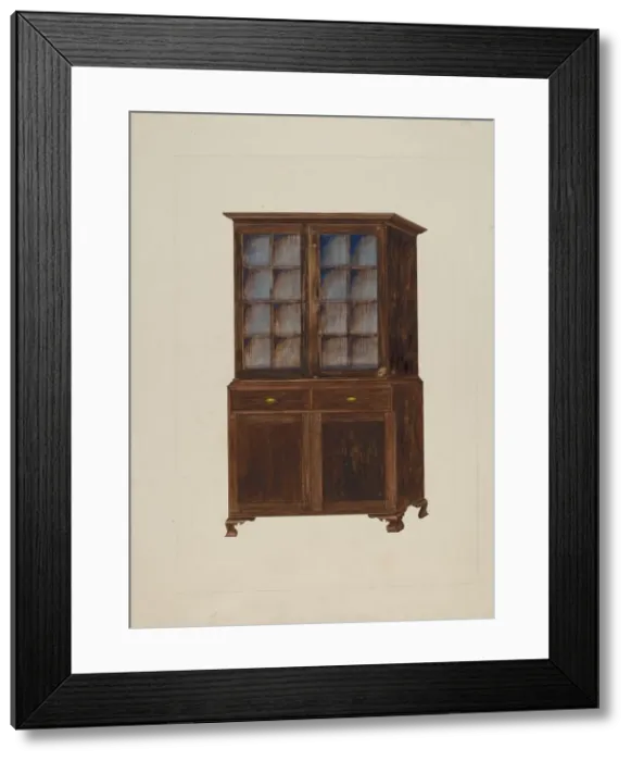 Framed Print : China Cupboard, 1935 / 1942. Creator: George Fairbanks Framed Print : China Cupboard, 1935 / 1942. Creator: George Fairbanks