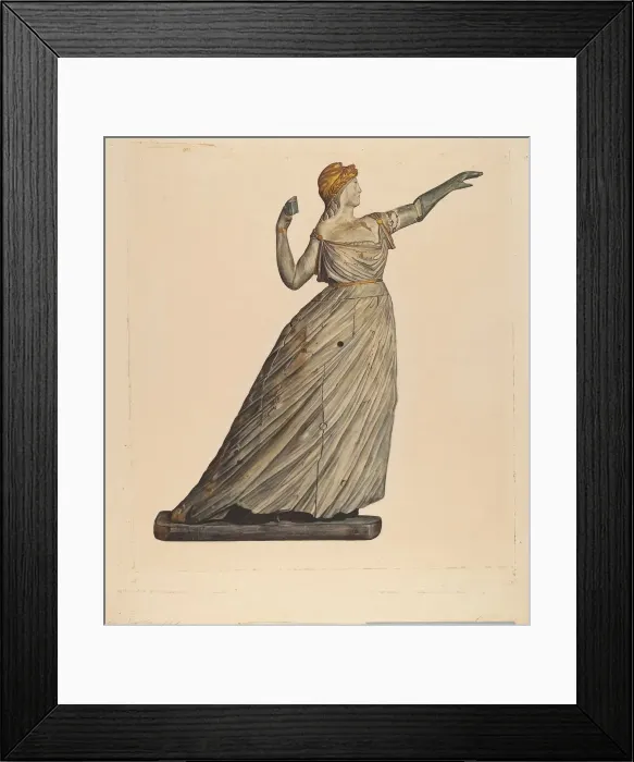 Framed Print : Figurehead: Columbia, c. 1936. Creator: Elizabeth Fairchild Framed Print : Figurehead: Columbia, c. 1936. Creator: Elizabeth Fairchild