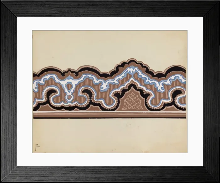 Framed Print : Wall Paper Border, c. 1937. Creator: Paul Farkas Framed Print : Wall Paper Border, c. 1937. Creator: Paul Farkas
