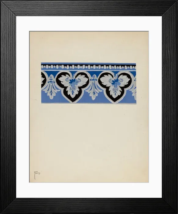 Framed Print : Wall Paper Border, c. 1937. Creator: Paul Farkas Framed Print : Wall Paper Border, c. 1937. Creator: Paul Farkas