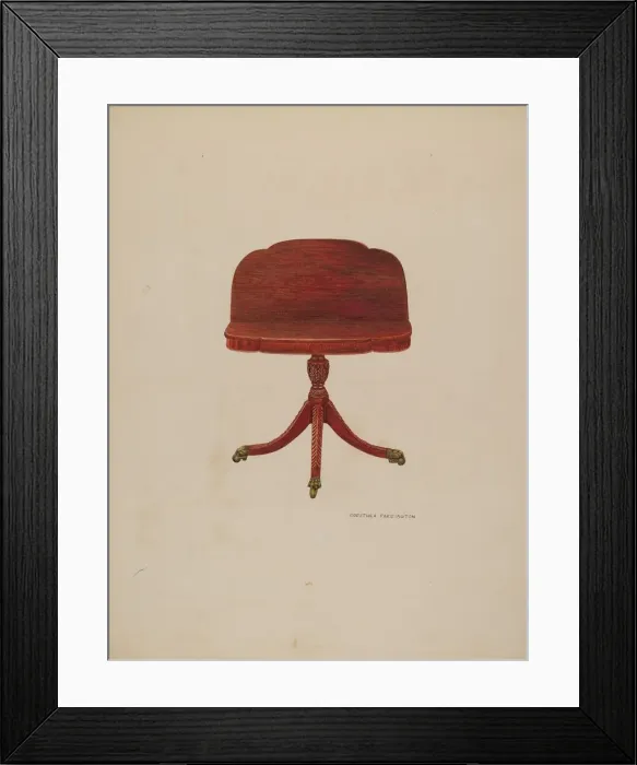 Framed Print : Drop Leaf Table, c. 1941. Creator: Dorothea A. Farrington Framed Print : Drop Leaf Table, c. 1941. Creator: Dorothea A. Farrington