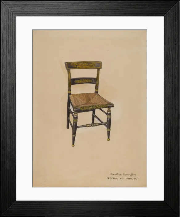 Framed Print : Chair, c. 1938. Creator: Dorothea A. Farrington Framed Print : Chair, c. 1938. Creator: Dorothea A. Farrington