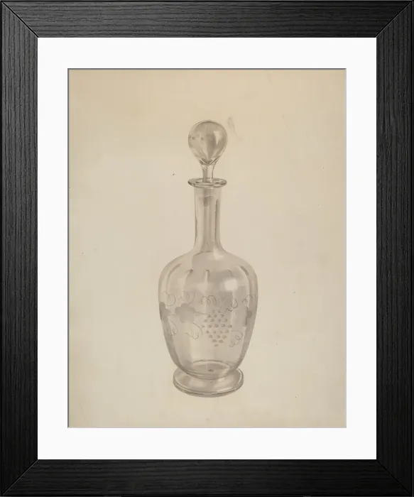 Framed Print : Decanter, c. 1938. Creator: Michael Fenga Framed Print : Decanter, c. 1938. Creator: Michael Fenga
