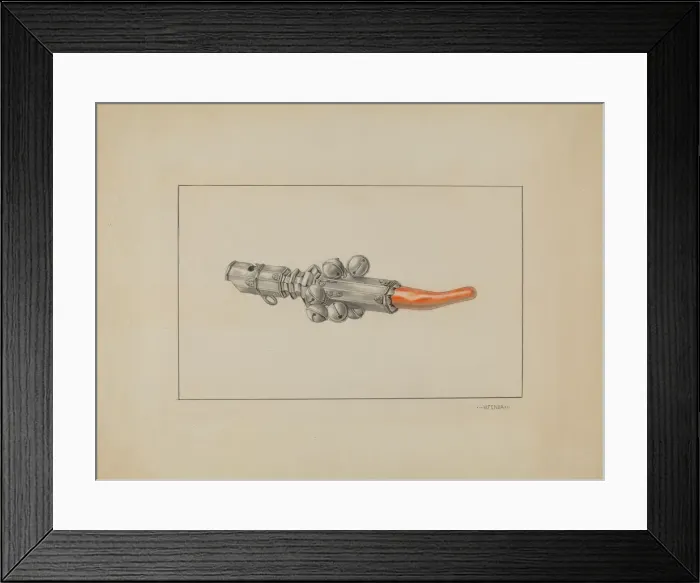 Framed Print : Rattle, 1935 / 1942. Creator: Michael Fenga Framed Print : Rattle, 1935 / 1942. Creator: Michael Fenga