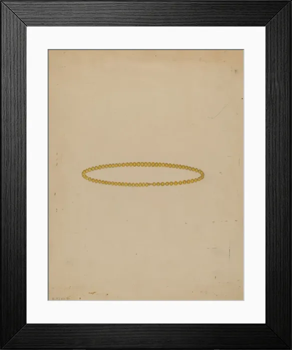 Framed Print : Necklace, c. 1937. Creator: Michael Fenga Framed Print : Necklace, c. 1937. Creator: Michael Fenga