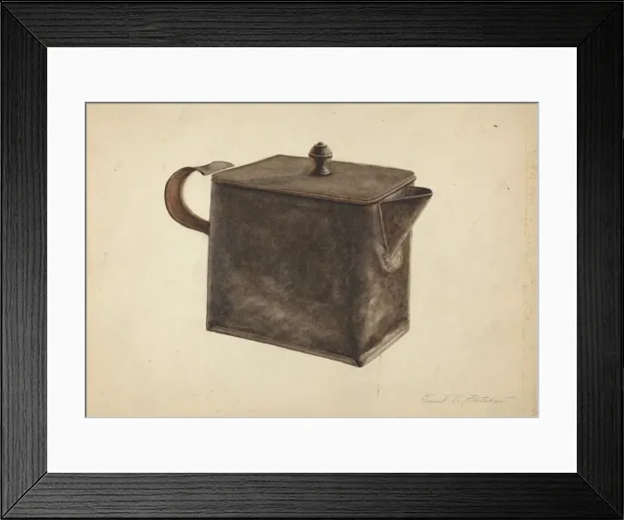 Framed Print : Teapot, 1935 / 1942. Creator: Daniel Fletcher Framed Print : Teapot, 1935 / 1942. Creator: Daniel Fletcher