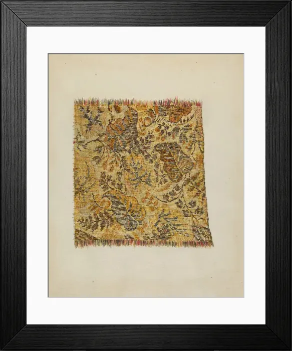 Framed Print : Ingrain Carpet, c. 1937. Creator: Marian Curtis Foster Framed Print : Ingrain Carpet, c. 1937. Creator: Marian Curtis Foster