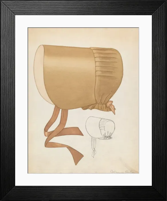 Framed Print : Quaker Bonnet, c. 1937. Creator: Catherine Fowler Framed Print : Quaker Bonnet, c. 1937. Creator: Catherine Fowler