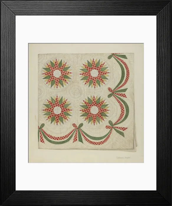 Framed Print : Quilt, c. 1939. Creator: Catherine Fowler Framed Print : Quilt, c. 1939. Creator: Catherine Fowler