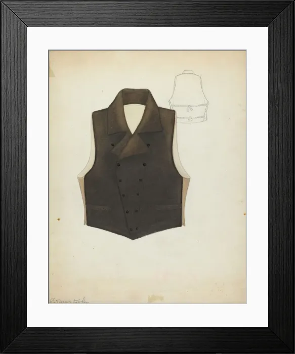 Framed Print : Waistcoat, c. 1937. Creator: Catherine Fowler Framed Print : Waistcoat, c. 1937. Creator: Catherine Fowler