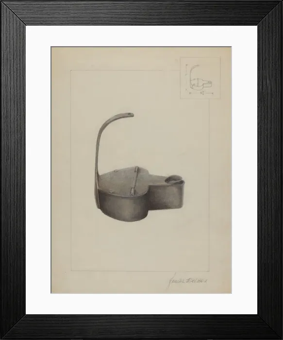Framed Print : Betty Lamp, 1935 / 1942. Creator: Cornelius Frazier Framed Print : Betty Lamp, 1935 / 1942. Creator: Cornelius Frazier