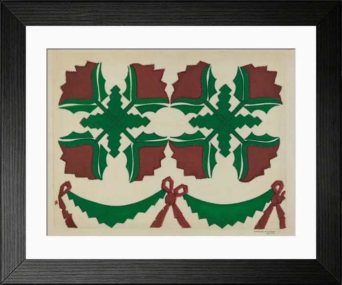 Framed Print : Quilt, 1935 / 1942. Creator: Cornelius Frazier Framed Print : Quilt, 1935 / 1942. Creator: Cornelius Frazier