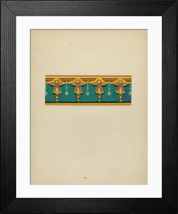 Framed Print : Wallpaper Border, 1935 / 1942. Creator: John Garay Framed Print : Wallpaper Border, 1935 / 1942. Creator: John Garay