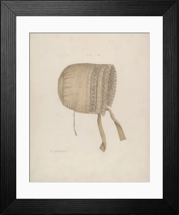 Framed Print : Infants Cap, c. 1939. Creator: Eleanor Gausser Framed Print : Infants Cap, c. 1939. Creator: Eleanor Gausser