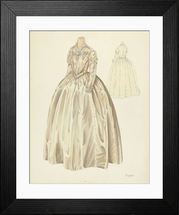 Framed Print : Wedding Dress, 1935 / 1942. Creator: Lee Hager Framed Print : Wedding Dress, 1935 / 1942. Creator: Lee Hager
