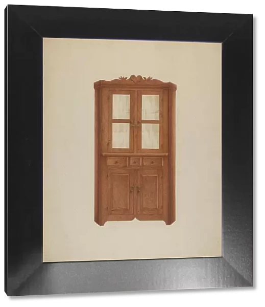 Corner Cupboard, c. 1941. Creator: Joseph Ficcadenti