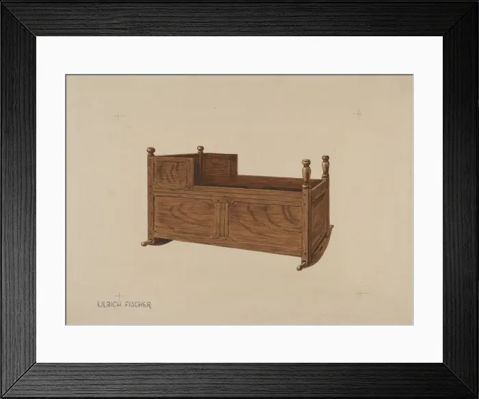 Framed Print : Cradle, c. 1937. Creator: Ulrich Fischer Framed Print : Cradle, c. 1937. Creator: Ulrich Fischer