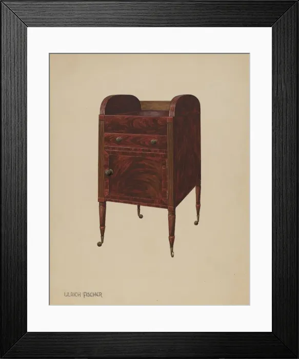 Framed Print : Washstand, c. 1937. Creator: Ulrich Fischer Framed Print : Washstand, c. 1937. Creator: Ulrich Fischer