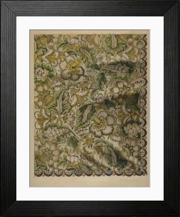 Framed Print : Chintz Square, c. 1938. Creator: Daniel Fletcher Framed Print : Chintz Square, c. 1938. Creator: Daniel Fletcher