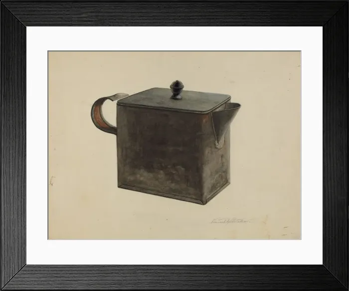 Framed Print : Teapot, c. 1939. Creator: Daniel Fletcher Framed Print : Teapot, c. 1939. Creator: Daniel Fletcher