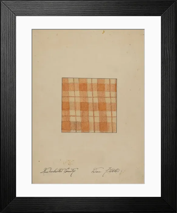 Framed Print : Hand Woven Linen, c. 1937. Creator: Daniel Fletcher Framed Print : Hand Woven Linen, c. 1937. Creator: Daniel Fletcher