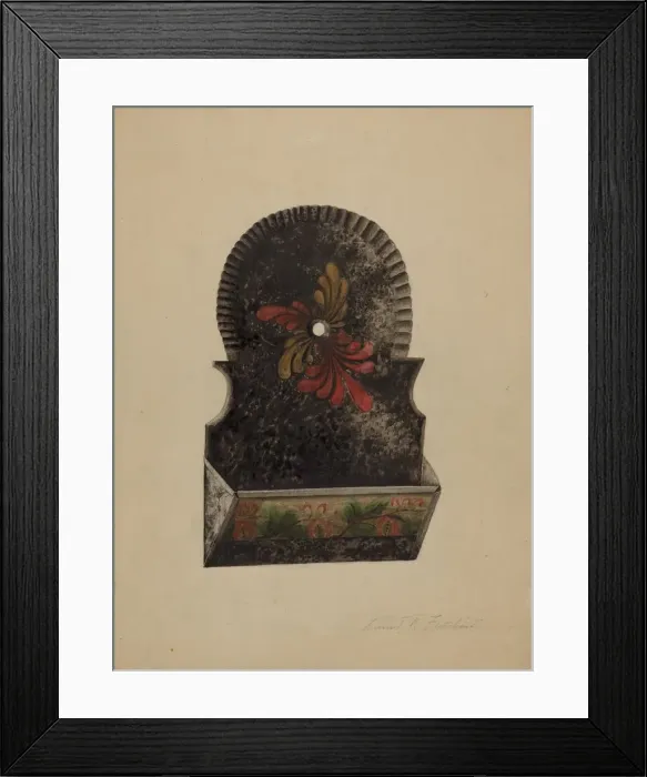 Framed Print : Match Holder, c. 1939. Creator: Daniel Fletcher Framed Print : Match Holder, c. 1939. Creator: Daniel Fletcher