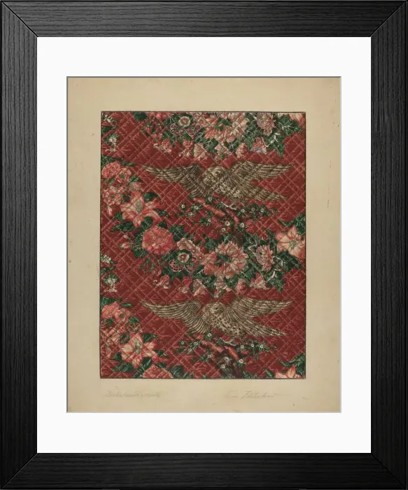 Framed Print : Quilt, c. 1937. Creator: Daniel Fletcher Framed Print : Quilt, c. 1937. Creator: Daniel Fletcher