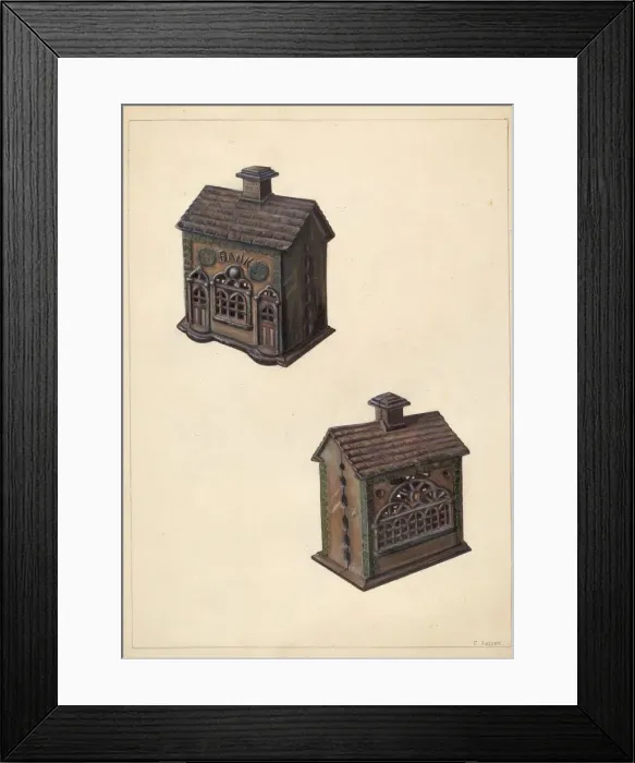 Framed Print : Iron Bank'Bank, c. 1938. Creator: Clementine Fossek Framed Print : Iron Bank'Bank, c. 1938. Creator: Clementine Fossek
