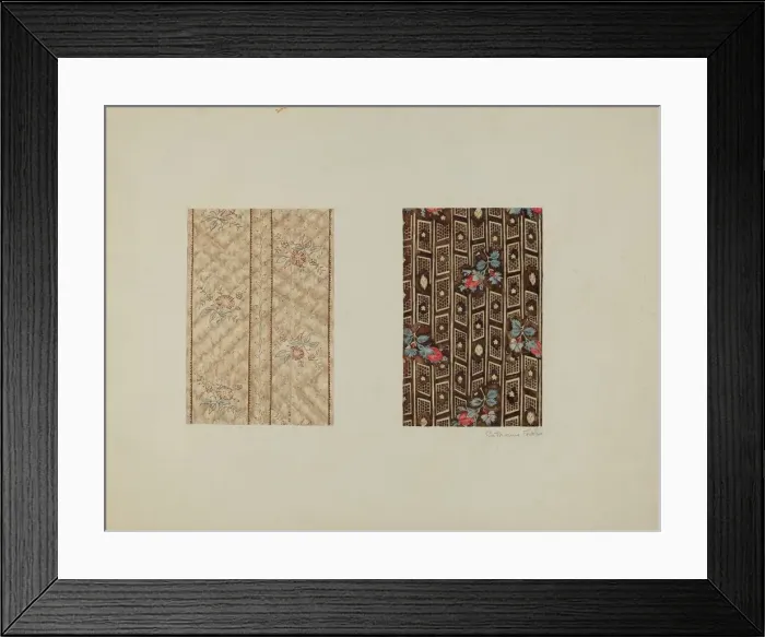 Framed Print : Chintzes from Quilt, c. 1938. Creator: Catherine Fowler Framed Print : Chintzes from Quilt, c. 1938. Creator: Catherine Fowler