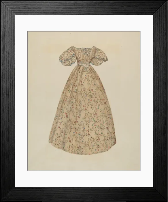 Framed Print : Dress, c. 1938. Creator: Catherine Fowler Framed Print : Dress, c. 1938. Creator: Catherine Fowler