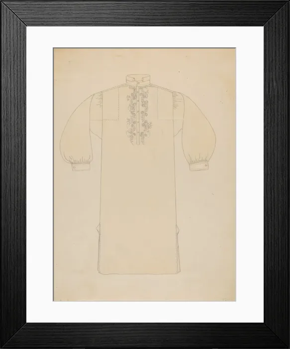 Framed Print : Mans Shirt, c. 1936. Creator: Catherine Fowler Framed Print : Mans Shirt, c. 1936. Creator: Catherine Fowler