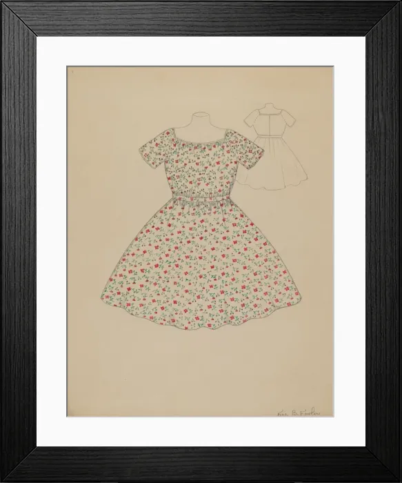 Framed Print : Childs Dress, c. 1936. Creator: Catherine Fowler Framed Print : Childs Dress, c. 1936. Creator: Catherine Fowler