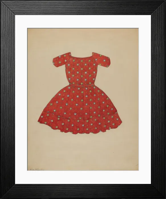 Framed Print : Childs Dress, c. 1936. Creator: Catherine Fowler Framed Print : Childs Dress, c. 1936. Creator: Catherine Fowler