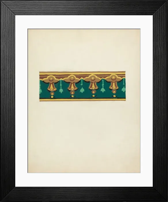 Framed Print : Wallpaper Border, 1935 / 1942. Creator: John Garay Framed Print : Wallpaper Border, 1935 / 1942. Creator: John Garay