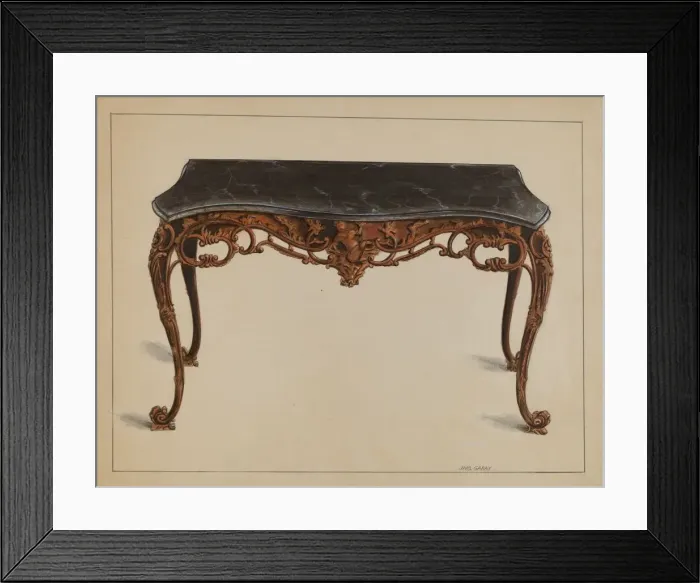 Framed Print : Pier Table, c. 1936. Creator: John Garay Framed Print : Pier Table, c. 1936. Creator: John Garay