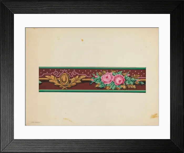 Framed Print : Wall Paper Border, c. 1937. Creator: John Garay Framed Print : Wall Paper Border, c. 1937. Creator: John Garay