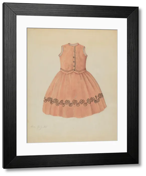 Framed Print : Childs Dress, c. 1937. Creator: Sara Garfinkel Framed Print : Childs Dress, c. 1937. Creator: Sara Garfinkel