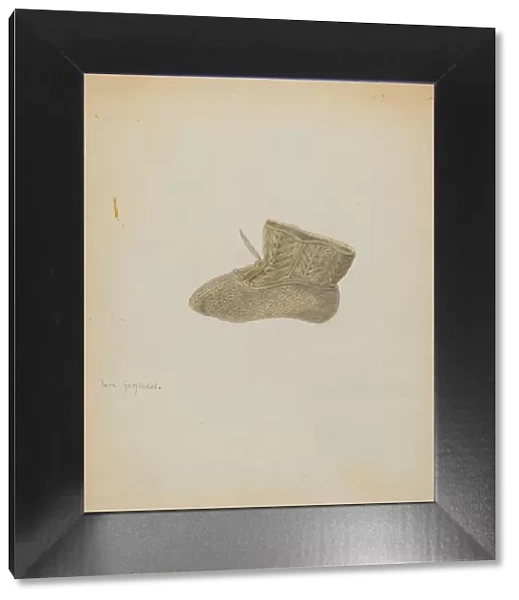 Infants Boots, c. 1937. Creator: Sara Garfinkel