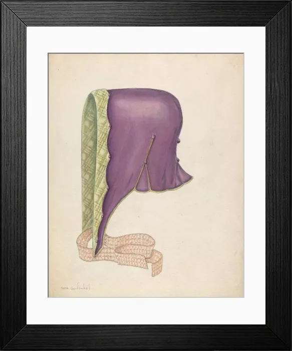 Framed Print : Bonnet, c. 1937. Creator: Sara Garfinkel