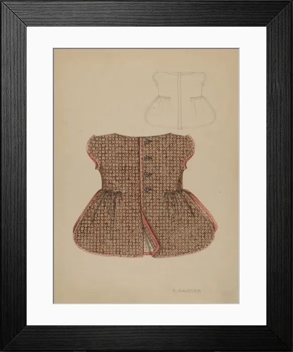 Framed Print : Girls Pinafore, 1935 / 1942. Creator: Eleanor Gausser Framed Print : Girls Pinafore, 1935 / 1942. Creator: Eleanor Gausser